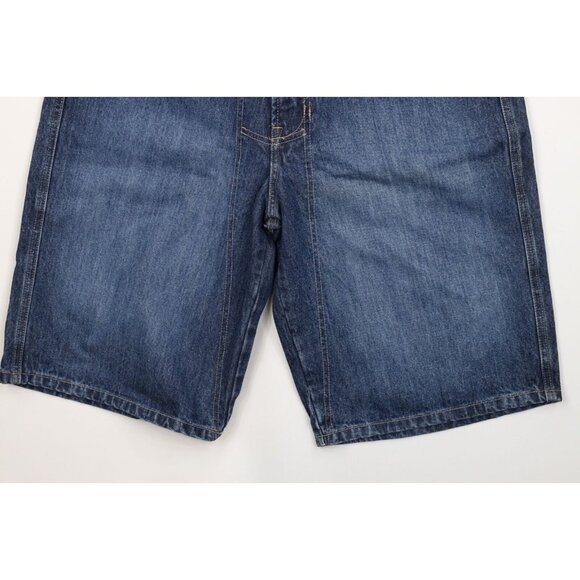NOS Vintage 90s Marithe Francois Girbaud Mens 32 Baggy Denim Jean Shorts Indigo - Picture 4 of 10